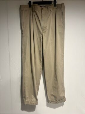 Ashworth Men's Beige Pleated Chinos